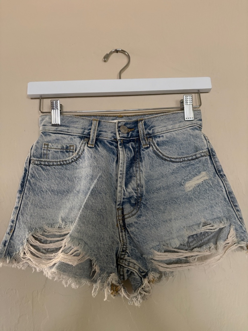 PacSun Distressed Vintage High-Rise Denim Shorts. Excellent Condition! Size 22.